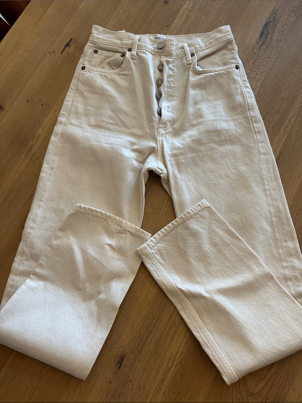 Agolde Women’s Cream Straight-Leg Jeans 25